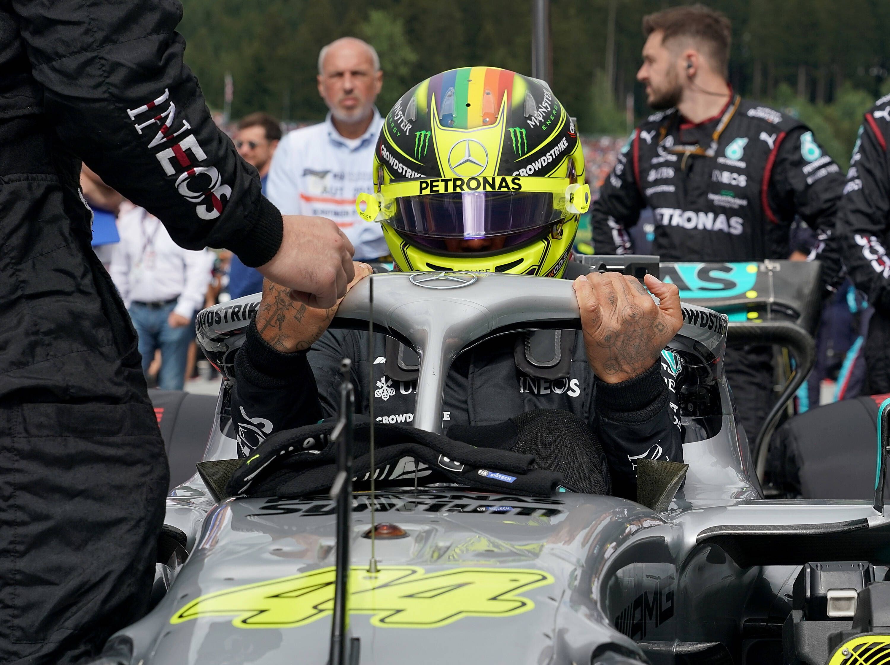 Lewis Hamilton legt in Le Castellet eine Pause ein. 