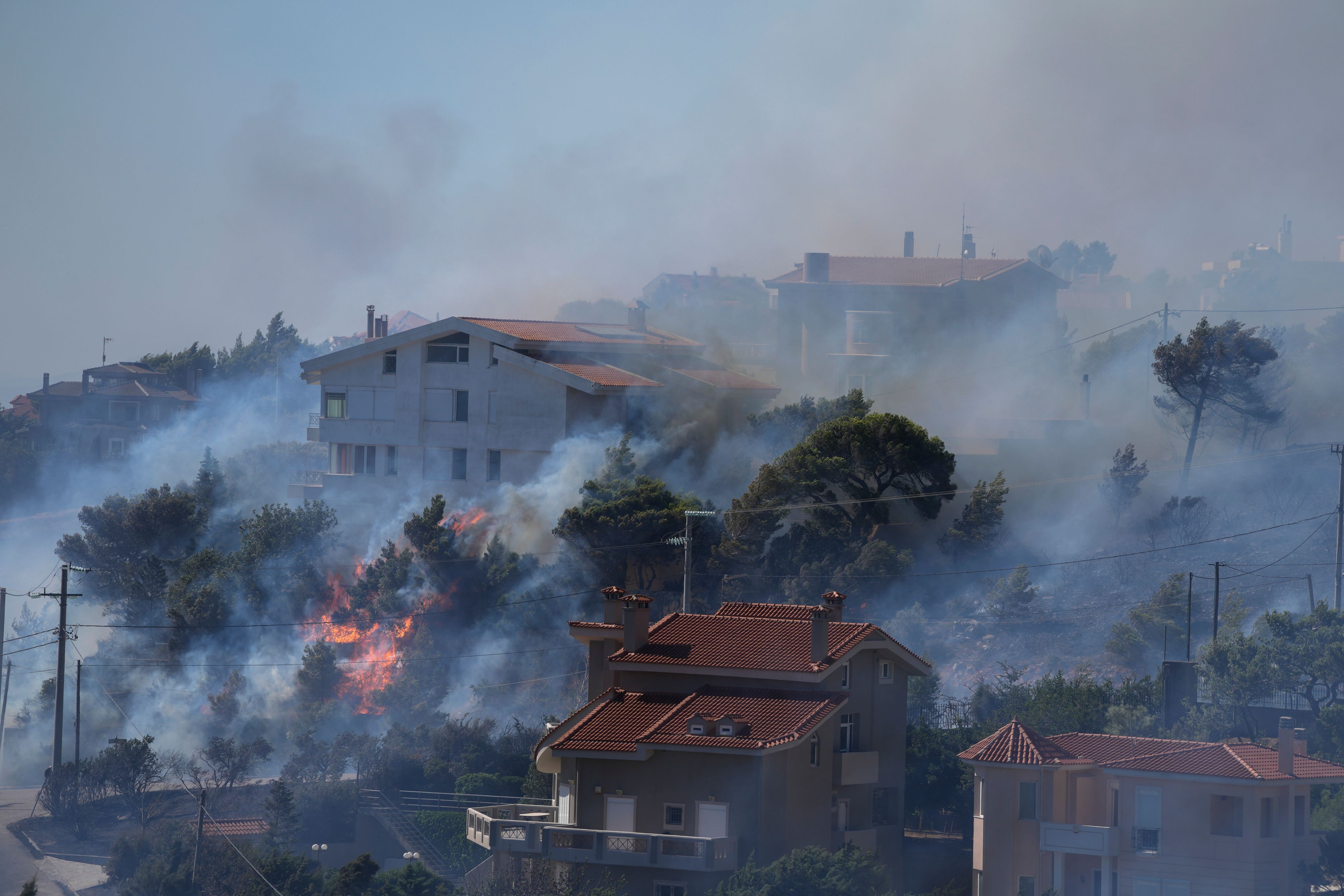 Brand in Athen.