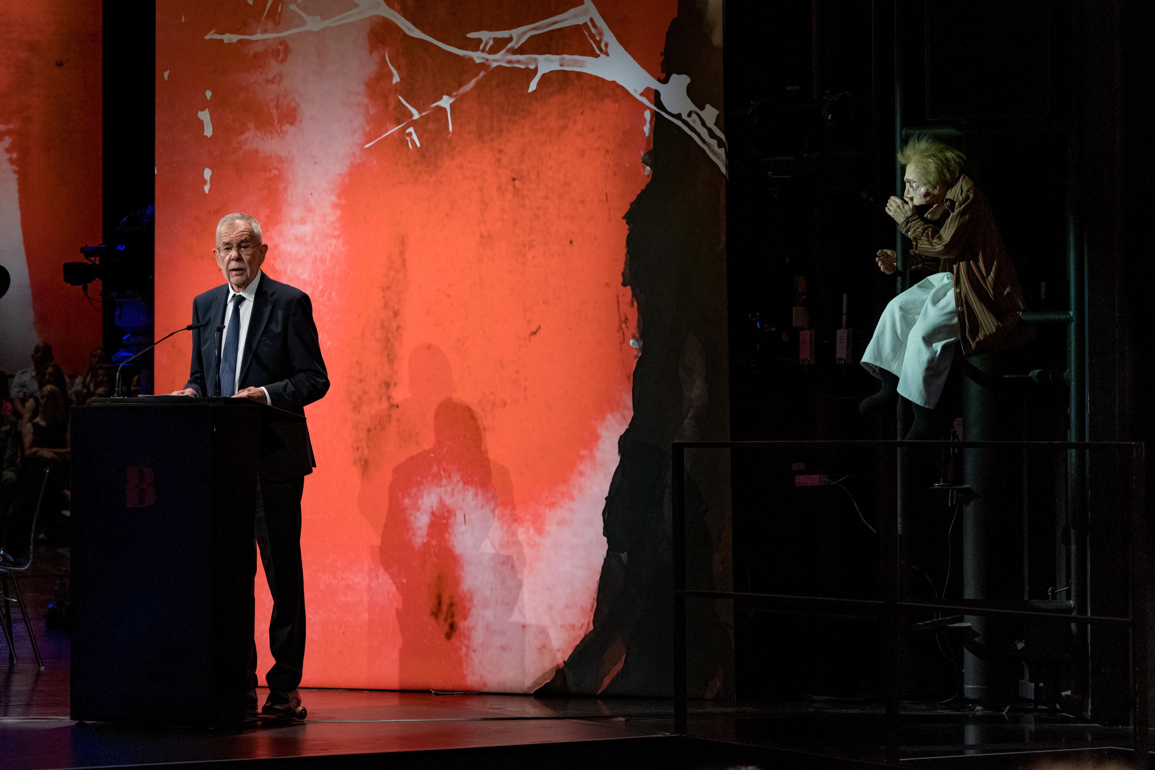 Bundespräsident Alexander Van der Bellen am Mittwoch, 20. Juli 2022, anl. der Eröffnung der 76. Bregenzer Festspiele im Festspielhaus in Bregenz.