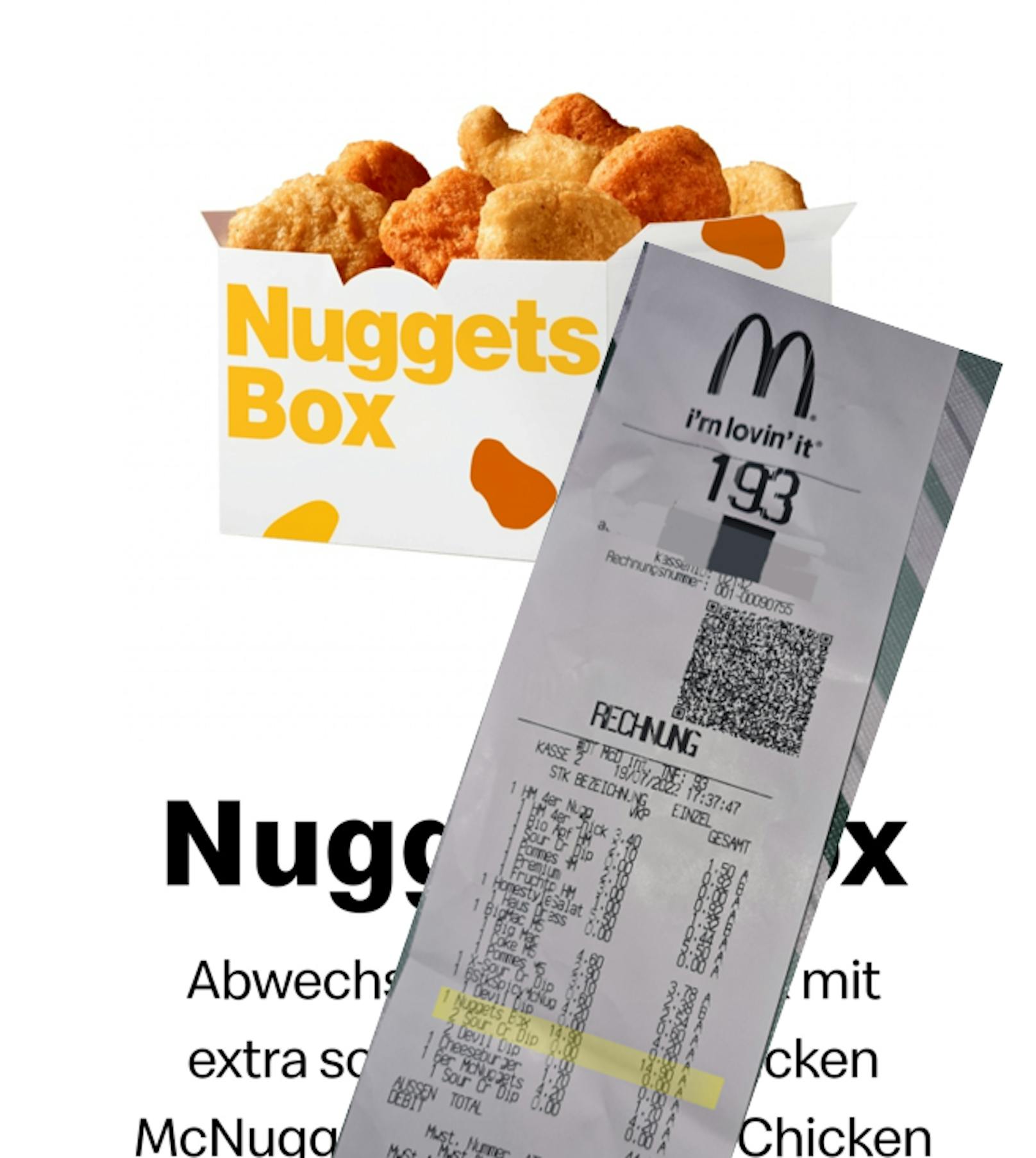 Statt 13,90 Euro kostet die Nugget-Box jetzt 14,90.