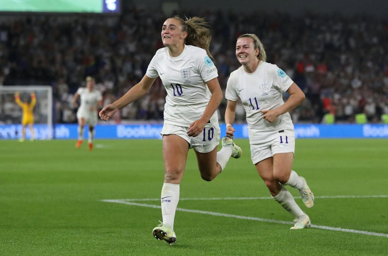 Georgia Stanway schoss England ins Halbfinale. 