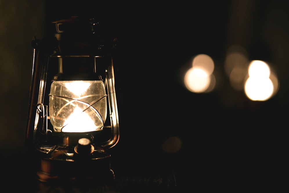 Petroleumlampen, wenn das Licht ausgeht.