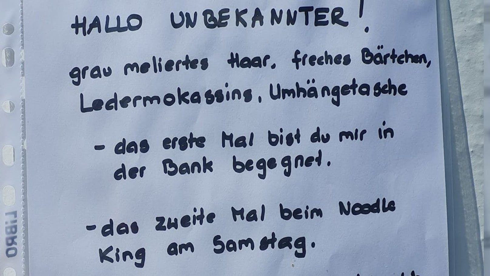 Einer Wienerin stach ein Mann mit "frechem Bärtchen" ins Auge – und das gleich zweimal.