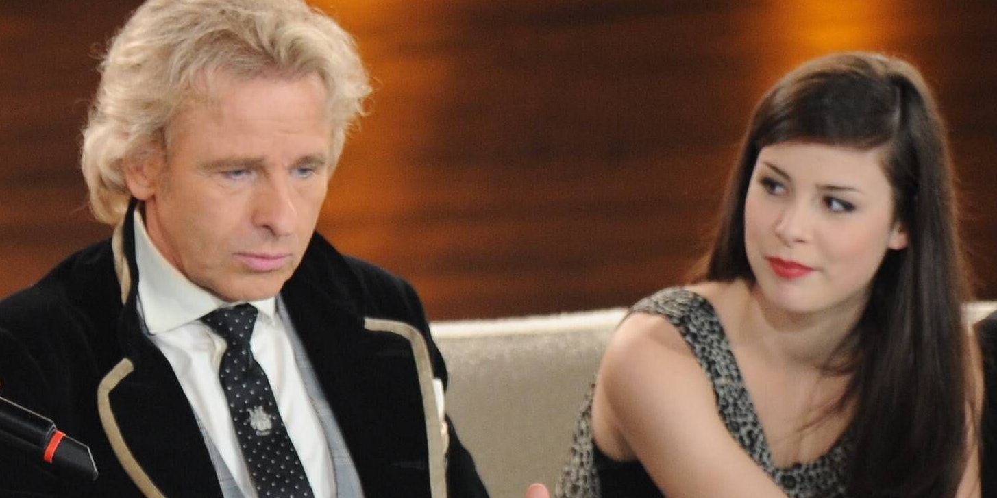 Thomas Gottschalk mit Lena Meyer-Landrut bei "Wetten, dass..." im Jahr 2010.