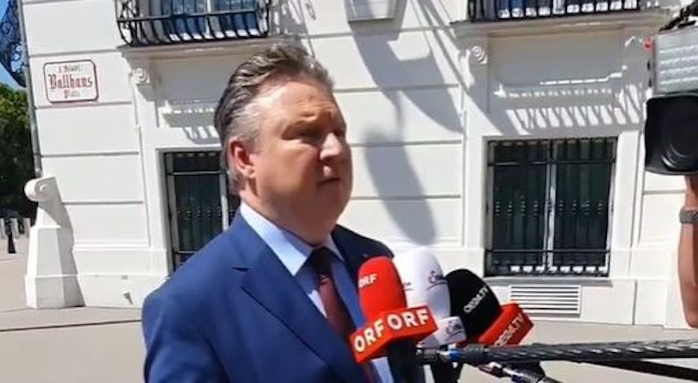 Vor dem Gipfel gab der Wiener Stadtchef ein kurzes Statement ab.