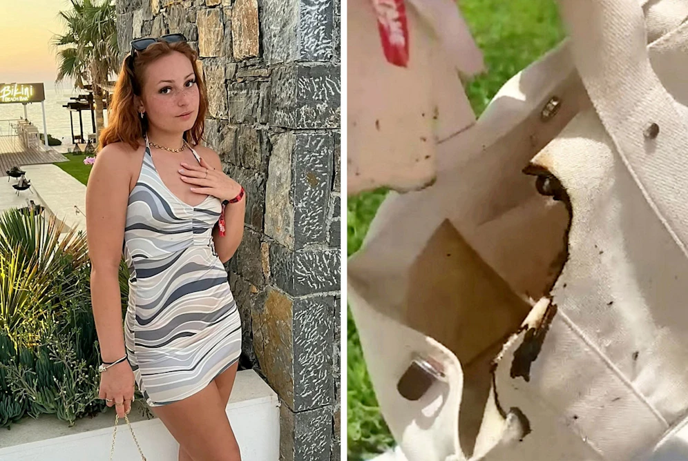 Die Primark-Tasche von Eva Bacchoo fing in der Sonne plötzlich Feuer.