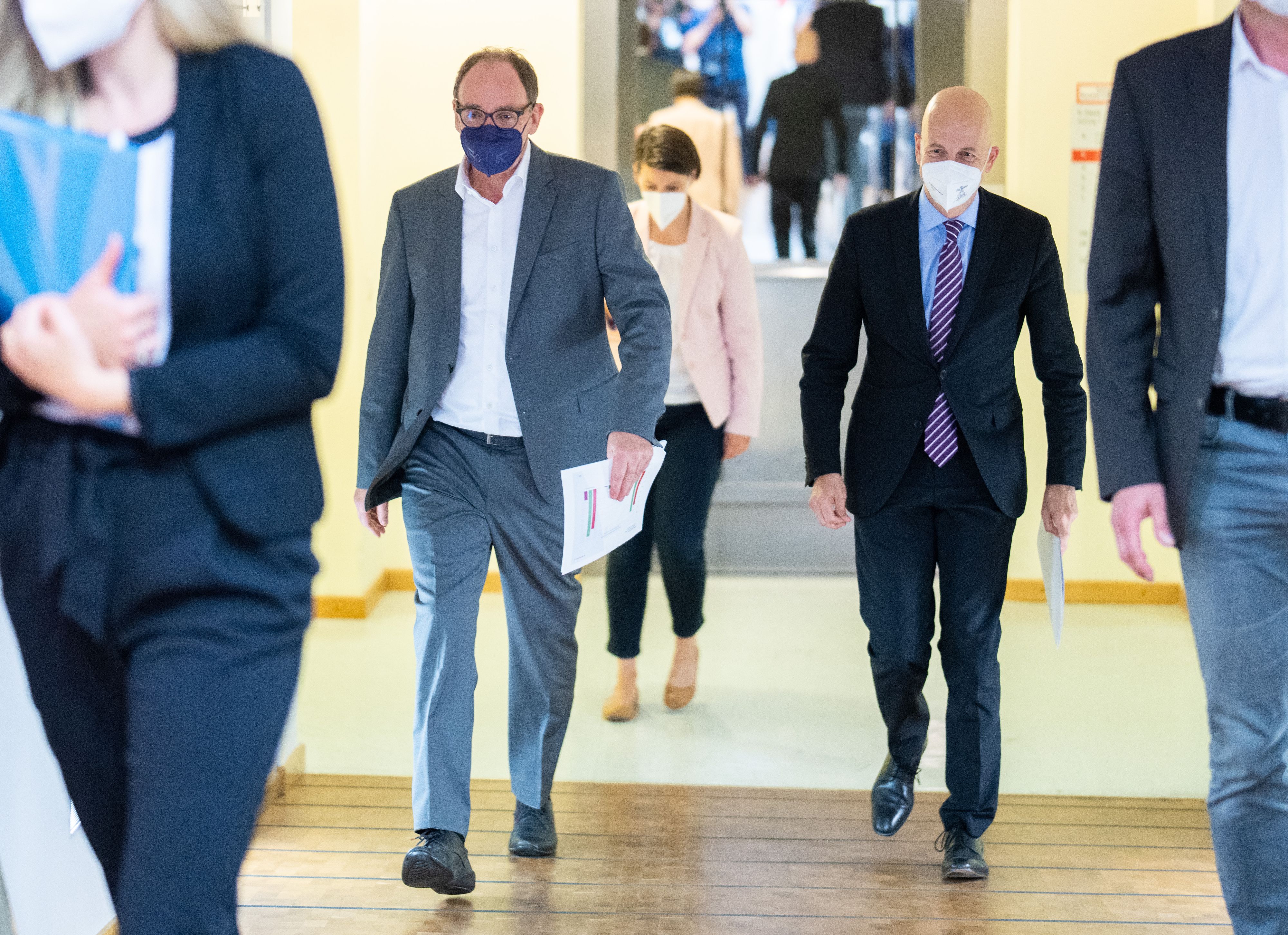 Gesundheitsminister Johannes Rauch und Arbeitsminister Martin Kocher. Archivbild.