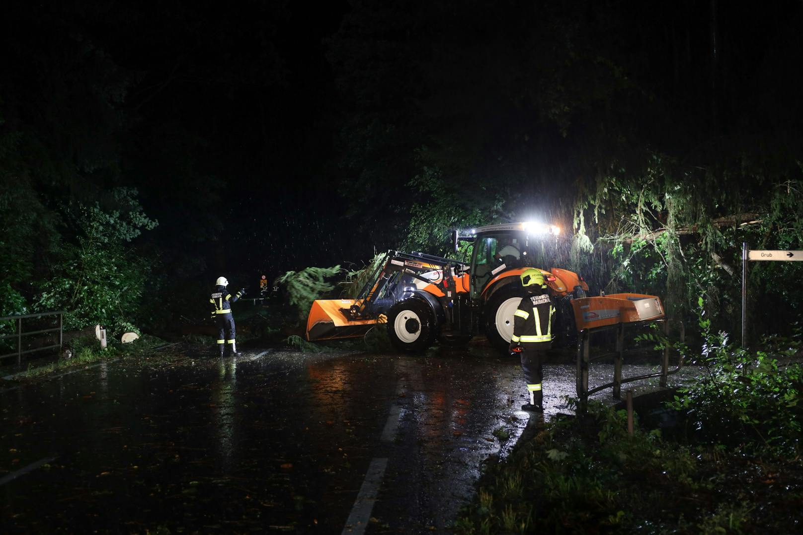 Das Unwetter zog Nachts über Oberösterreich