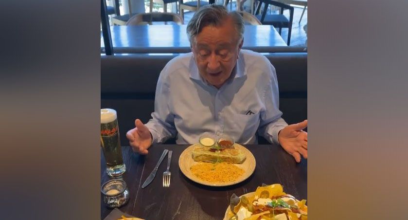 Richard Lugner beim Essen