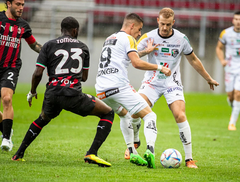 Wolfsberg verliert gegen Milan.