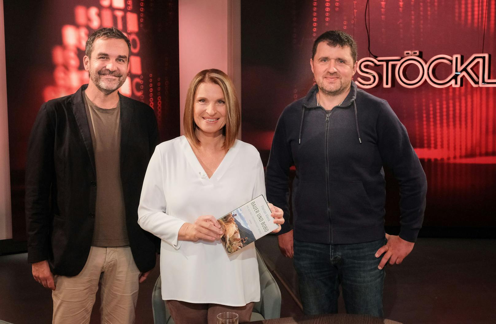 Sein Wut-Bauerntum brachte Christian Bachler auch Einladungen für die ORF-Sendung "Stöckl" ein. Im Bild mit Barbara Stöckl und Florian Klenk (l.)
