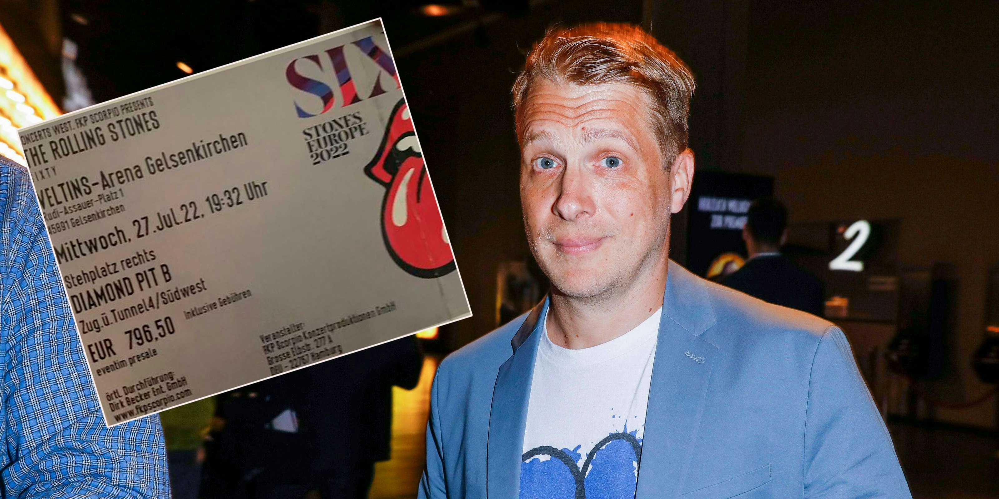 Oliver Pocher schaute sich das Konzert von den "Rolling Stones" in Gelsenkirchen an. 