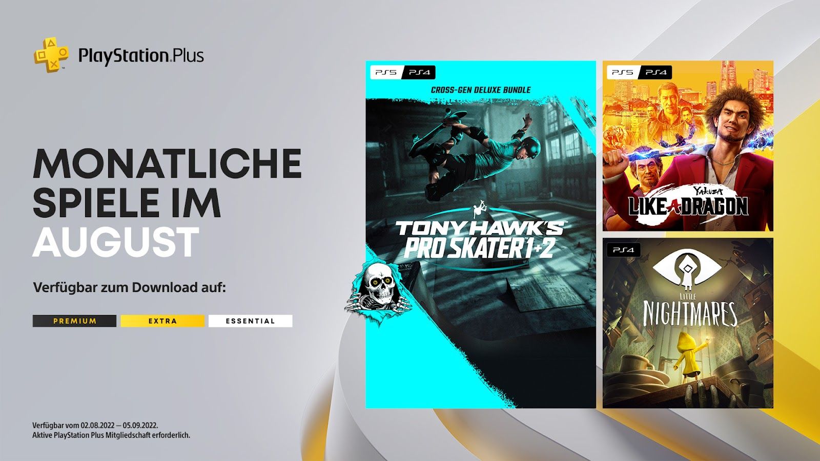 Die PlayStation Plus Essential-Titel im August für PS4 und PS5.