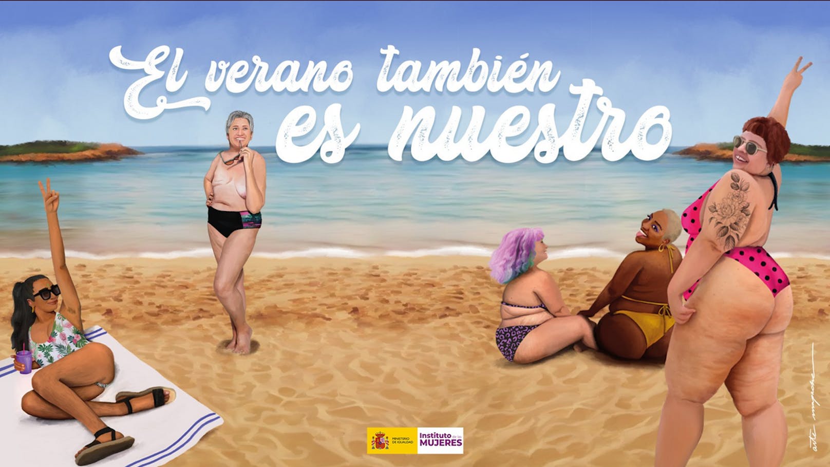 Plakat der Kampagne, der Titel: "Der Sommer gehört auch uns."