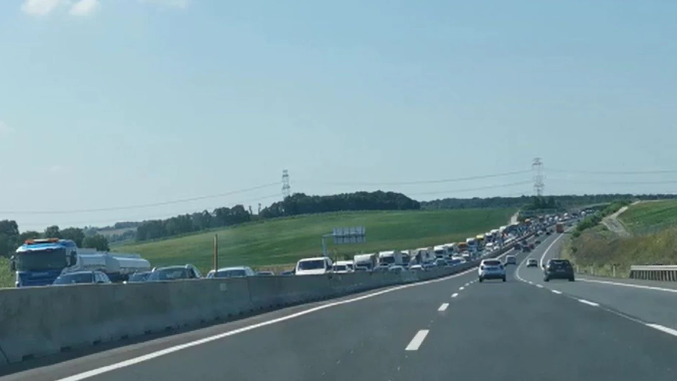 Stau auf dem Weg in die Slowakei