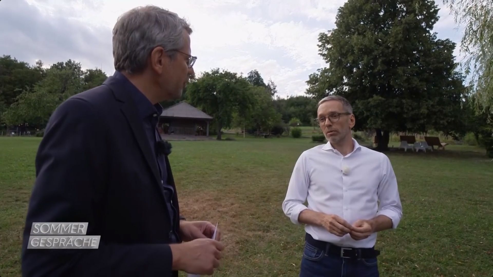 Herbert Kickl im PULS24 Sommergespräch am 28. Juli 2022.