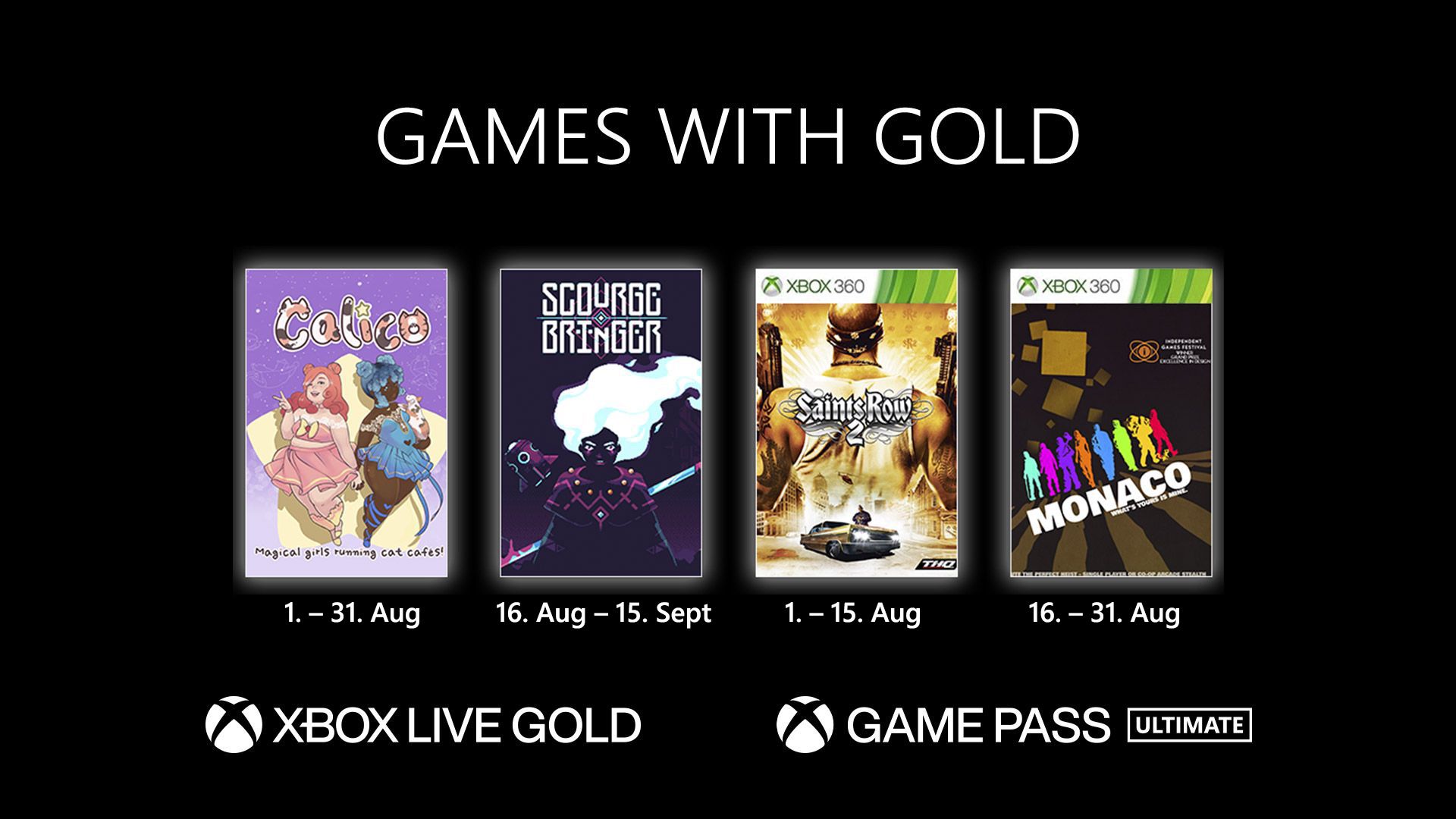 Games with Gold: Diese Spiele gibt es im August gratis
