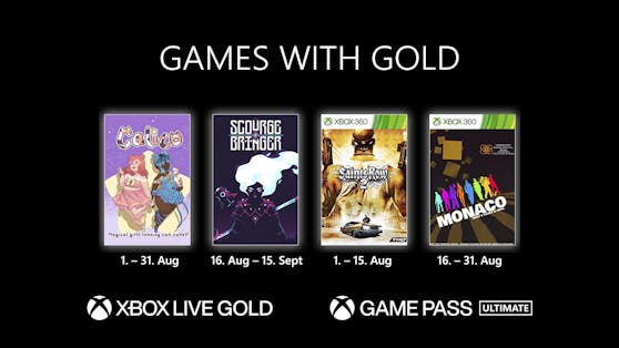 Games with Gold: Diese Spiele gibt es im August gratis