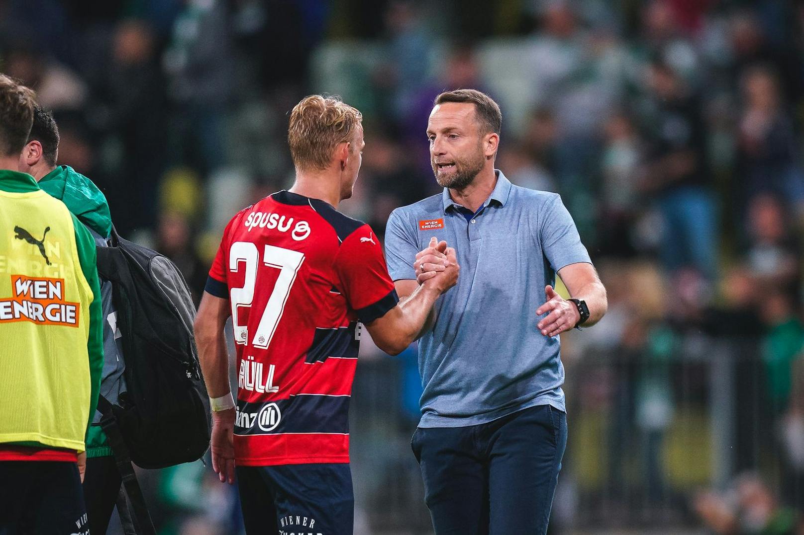 Rapid-Coach Ferdinand Feldhofer spricht über Rapids Aufstieg in der Conference-League-Qualifikation. 