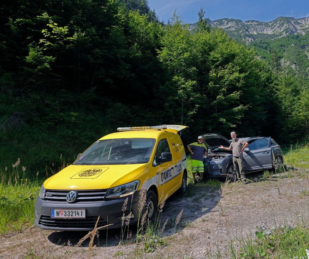 Die ÖAMTC Pannenhilfe machte den Kleinwagen wieder flott.