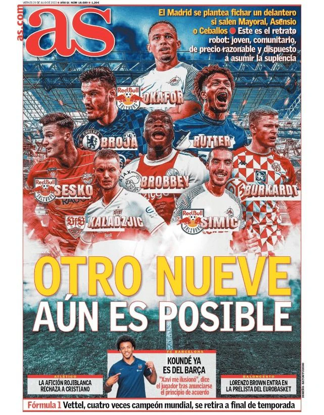 Die "AS"-Titelseite mit drei Bullen und ÖFB-Star Kalajdzic.