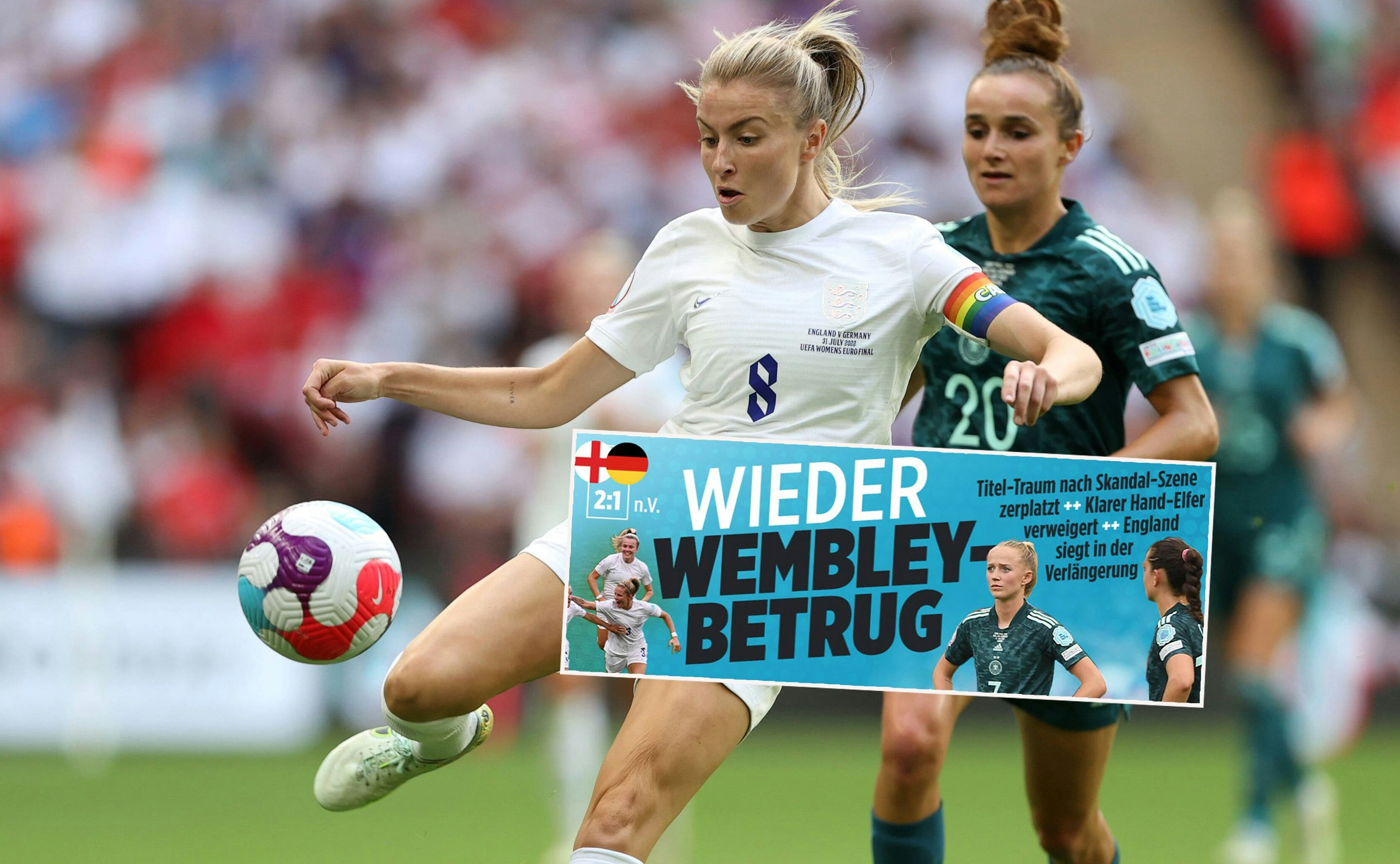 Wehrte Leah Williamson den Ball mit dem Arm ab?