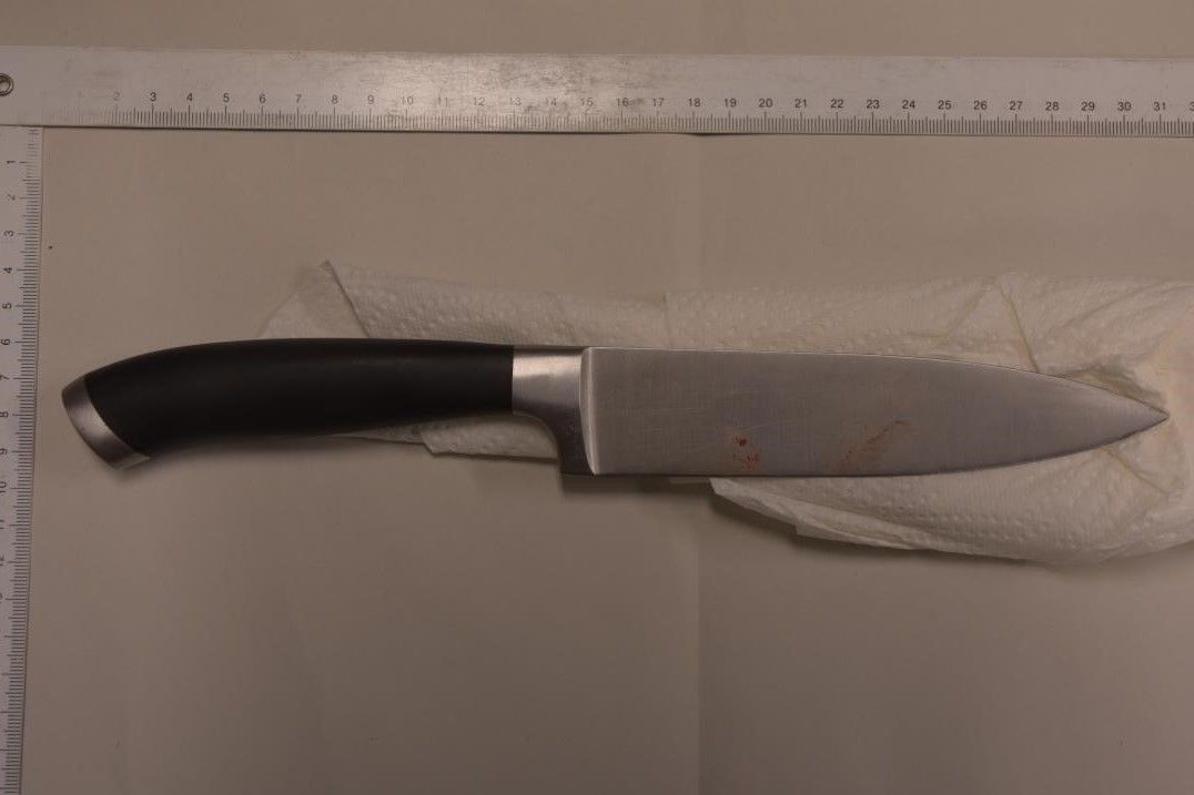 Die Polizei stellte das Messer sicher.