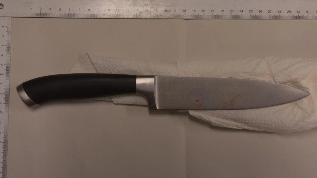 Die Polizei stellte das Messer sicher.