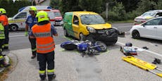 Postauto krachte gegen Motorrad – zwei Verletzte