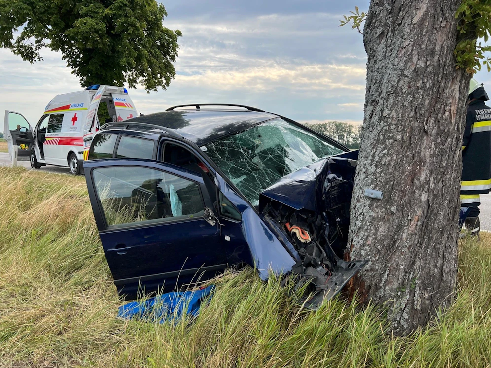 Der Lenker wurde schwer verletzt weggeflogen.