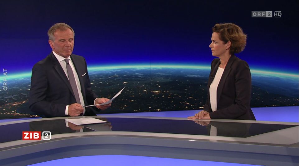 SP-Chefin Pamela Rendi-Wagner in der ZIB2 mit Armin Wolf am 1. August 2022.