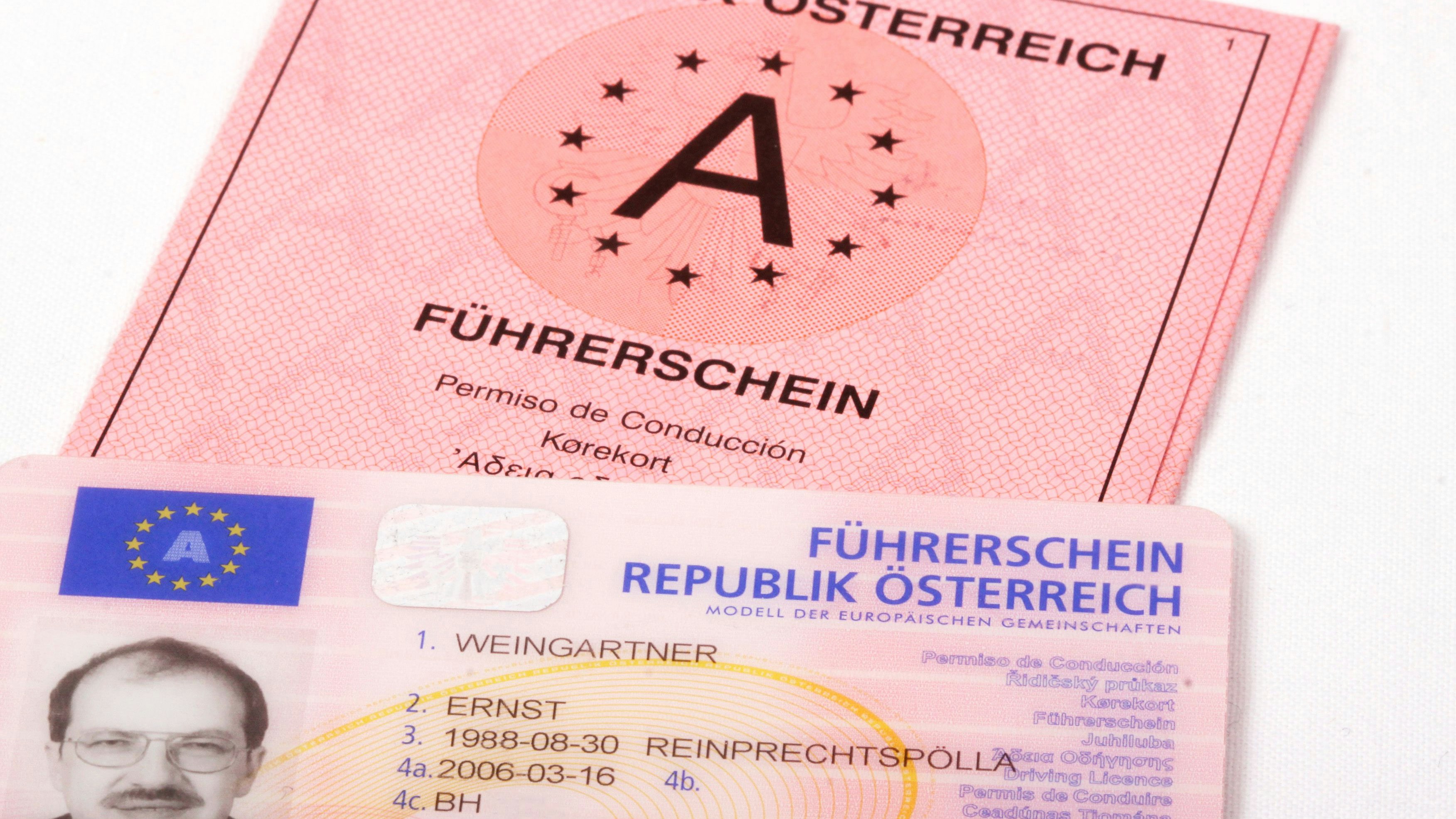 Führerschein in Österreich.