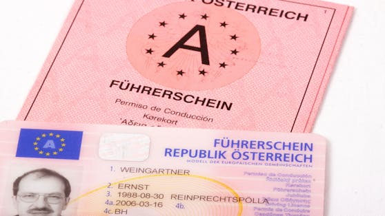 Ein Führerschein in Österreich.