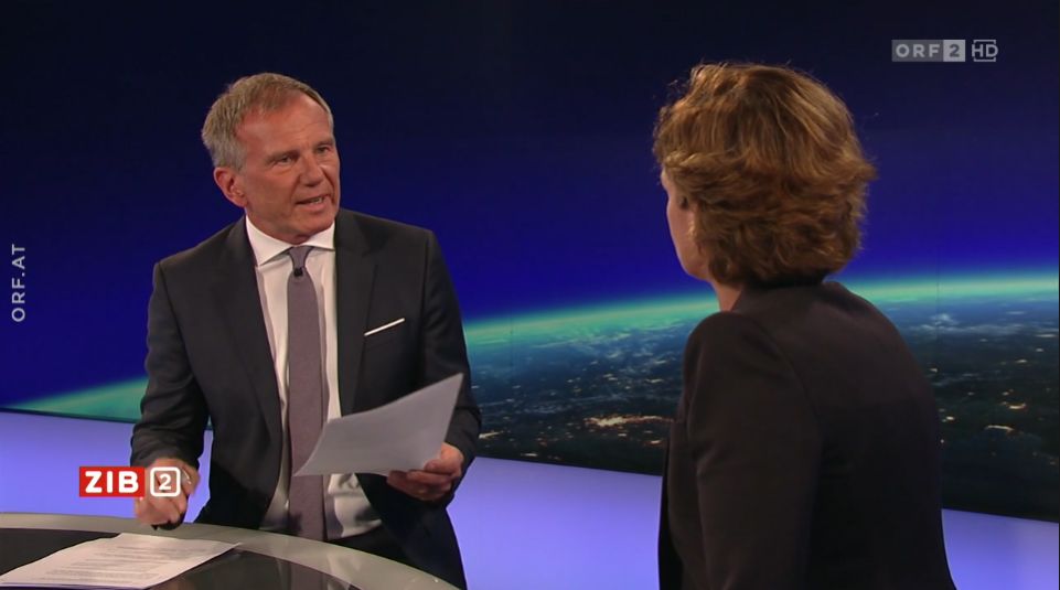 SP-Chefin Pamela Rendi-Wagner in der ZIB2 mit Armin Wolf am 1. August 2022.