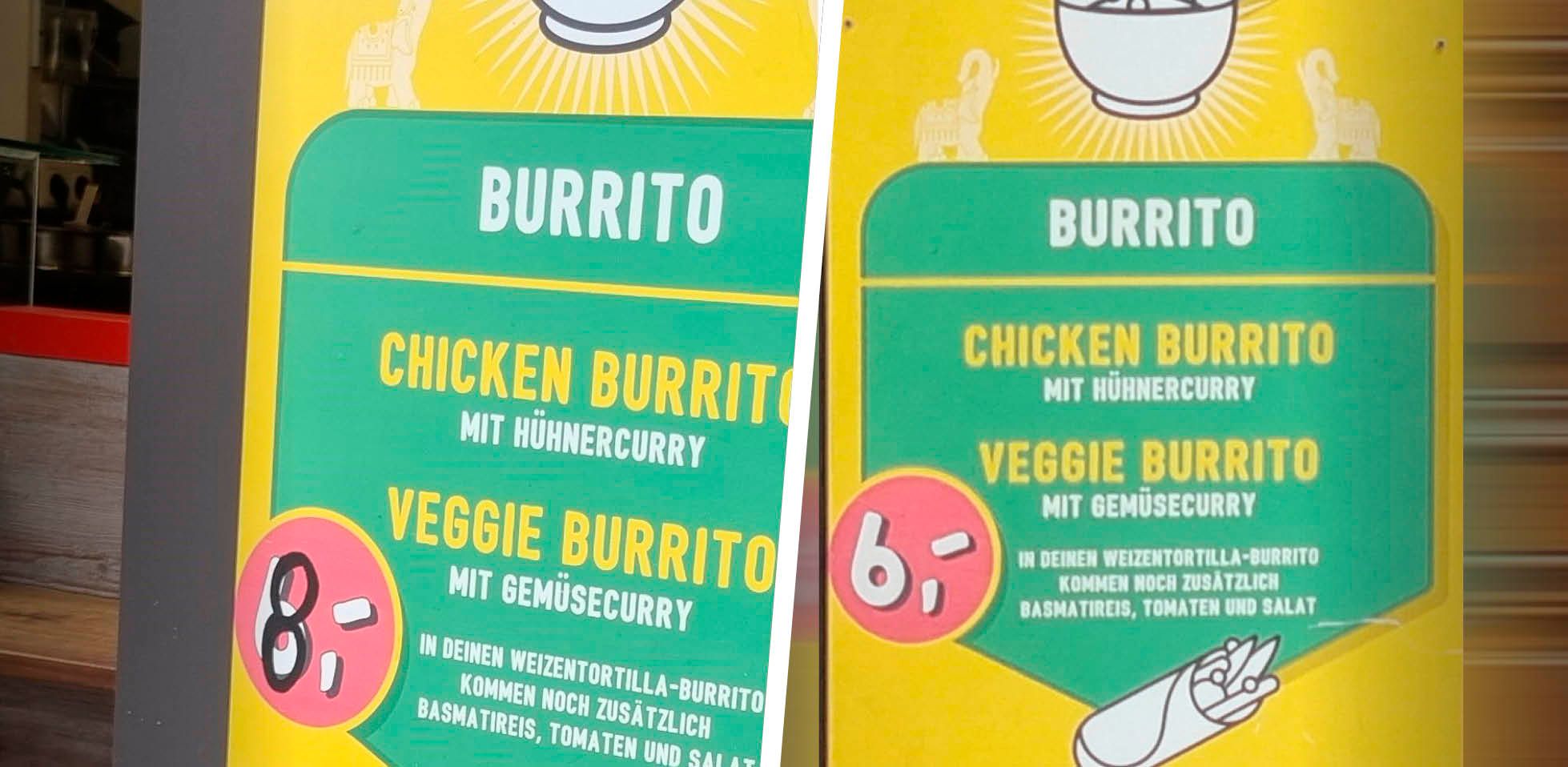 Preiskalkulation: von 6 Euro auf 8 Euro und wieder zurück auf 6 Euro.