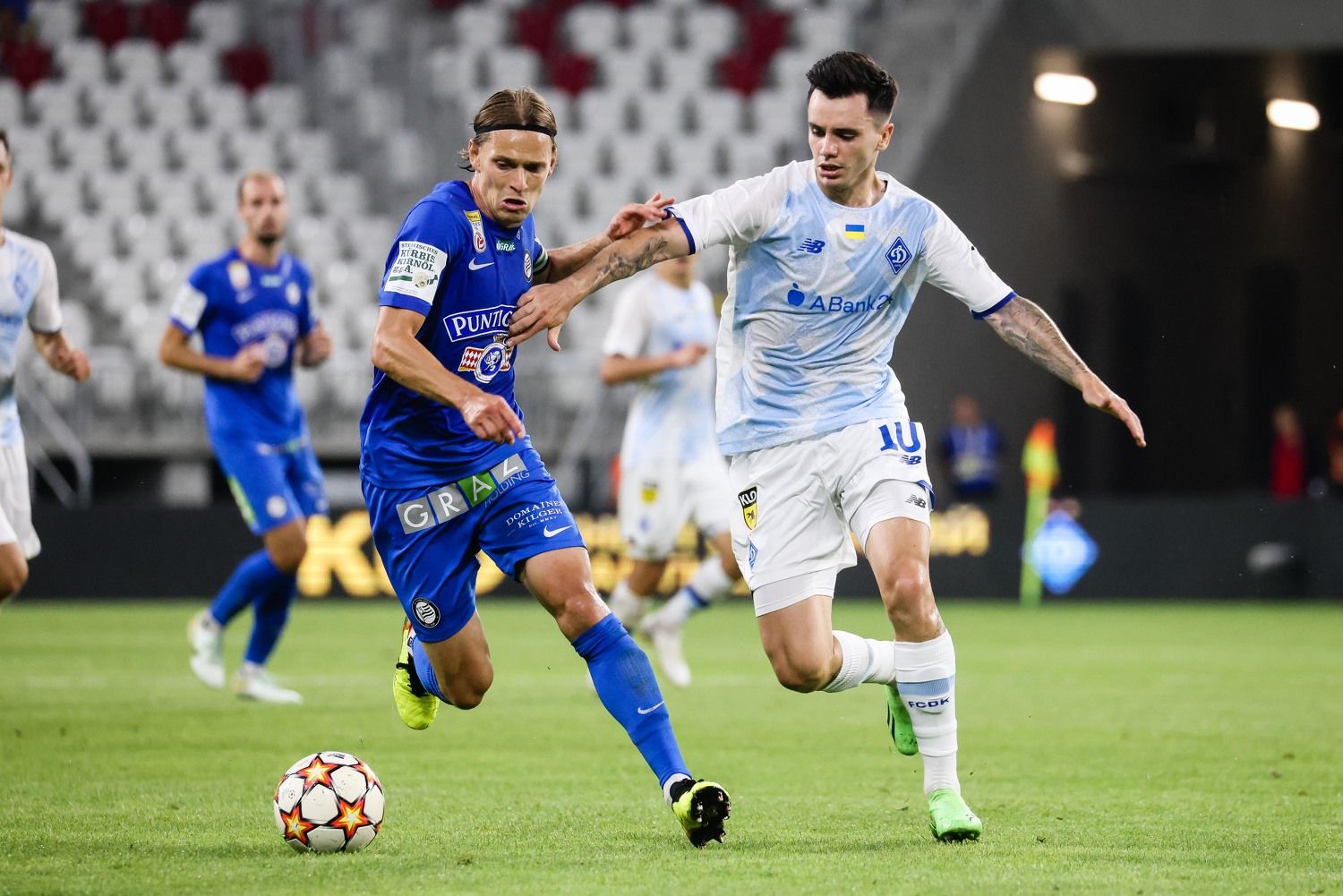 Sturm Graz im Champions-League-Quali-Duell gegen Dynamo Kiew. 