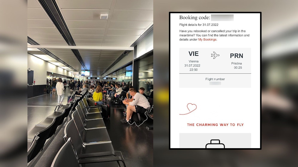 Der Flug der Jungfamilie sollte eigentlich um 22.50 Uhr gehen. 