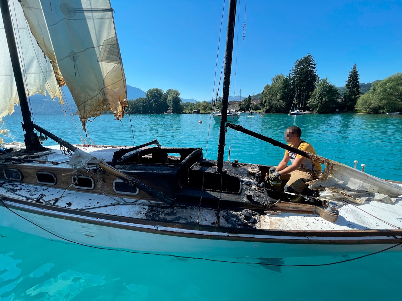Heute.at - Brennendes Segelboot sorgte für Großeinsatz am Attersee