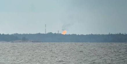 Diese Aufnahme soll beweisen, dass Russland einen Teil des für Deutschland bestimmten Gases einfach abfackelt.