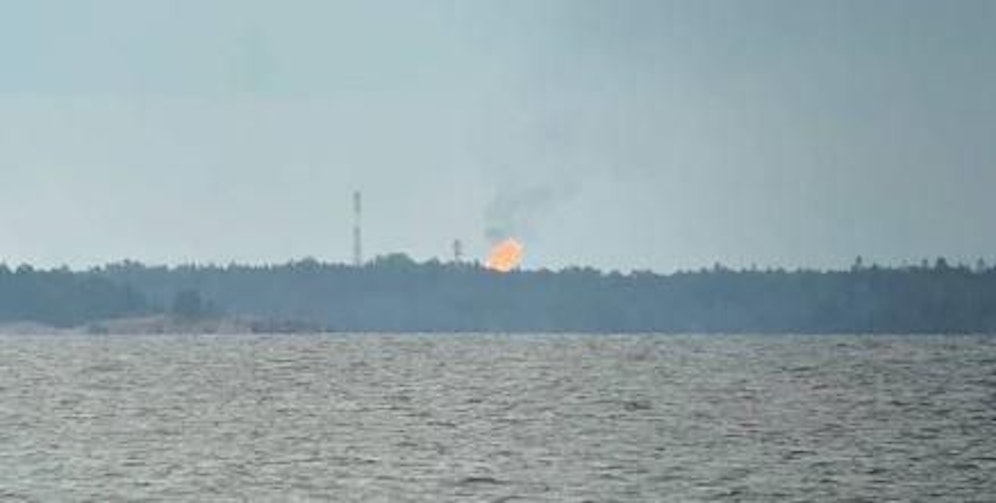 Diese Aufnahme soll beweisen, dass Russland einen Teil des für Deutschland bestimmten Gases einfach abfackelt.
