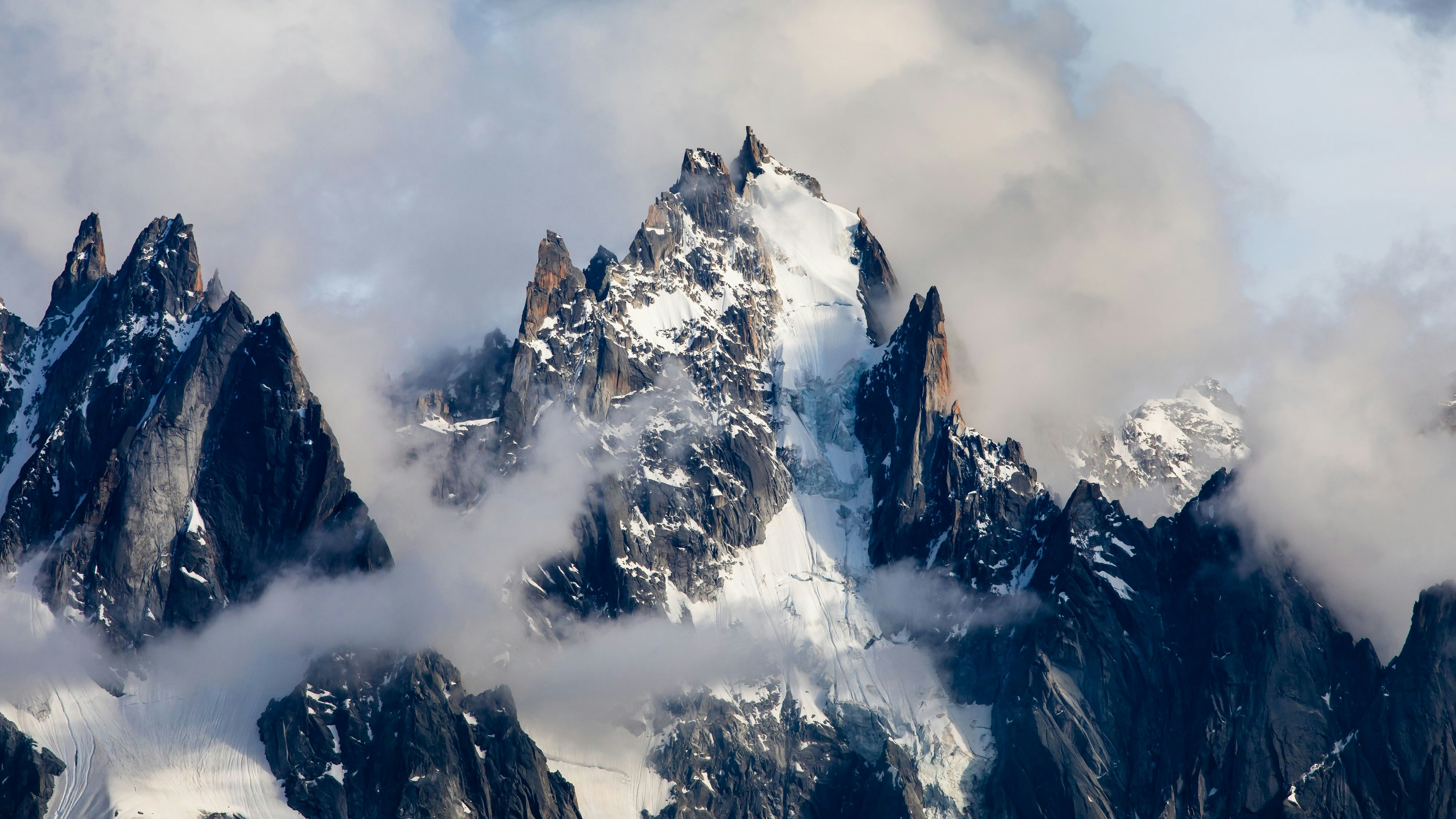 Mont Blanc Massif, Chamonix Valley in springtime