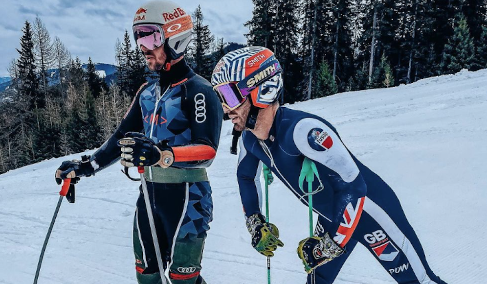 Marcel Hirscher mit Charlie Raposo