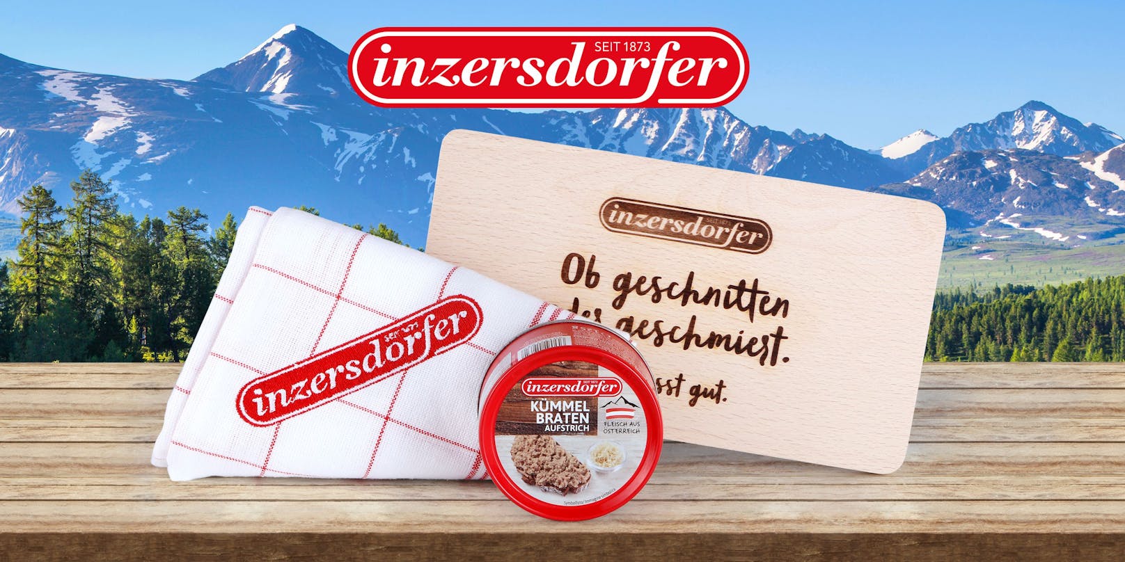 Jetzt teilnehmen und ein Jausenpaket von Inzersdorfer mit neuem Kümmelbratenaufstrich gewinnen.