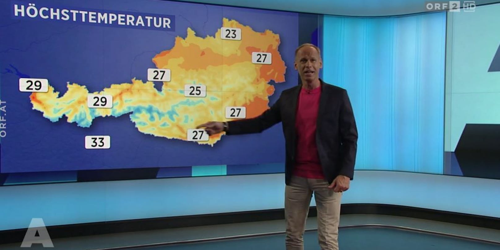 Marcus Wadsak ist Wettermoderator in der ORF-Sendung "Aktuell nach fünf".
