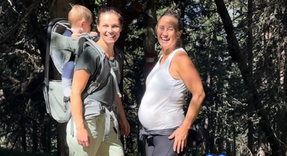 Anna Veith und Michi Kirchgasser