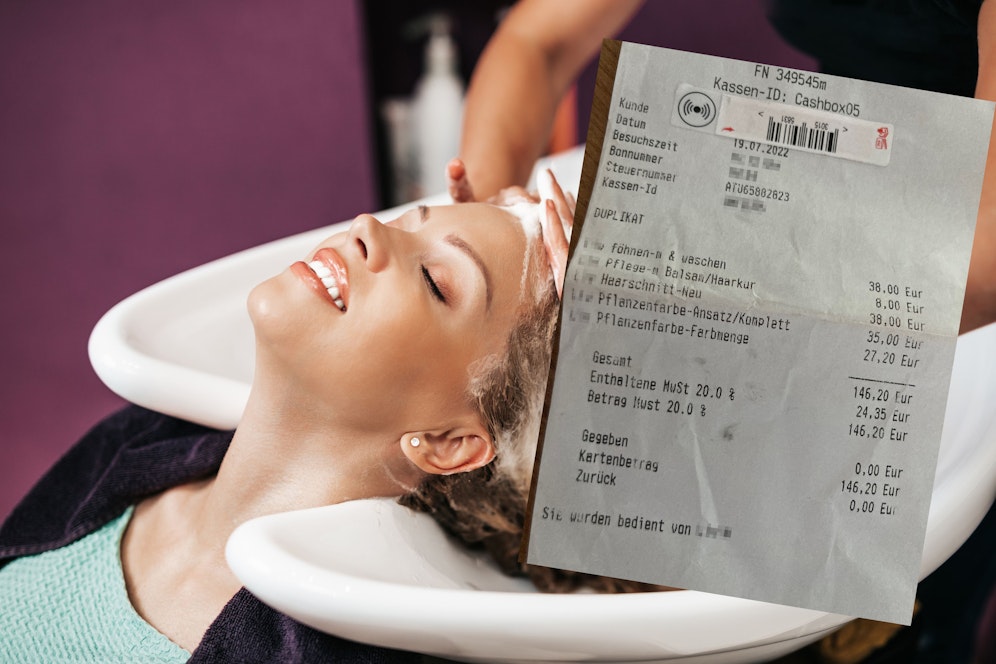 Beim Natur-Friseur werden für waschen und föhnen 38 Euro verrechnet, dazu kommen weitere 8 Euro für den Pflegebalsam.