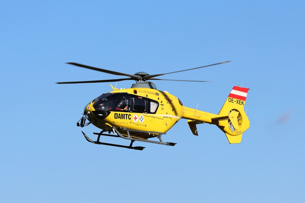 Der Notarzt Hubschrauber musste ausrücken. 
