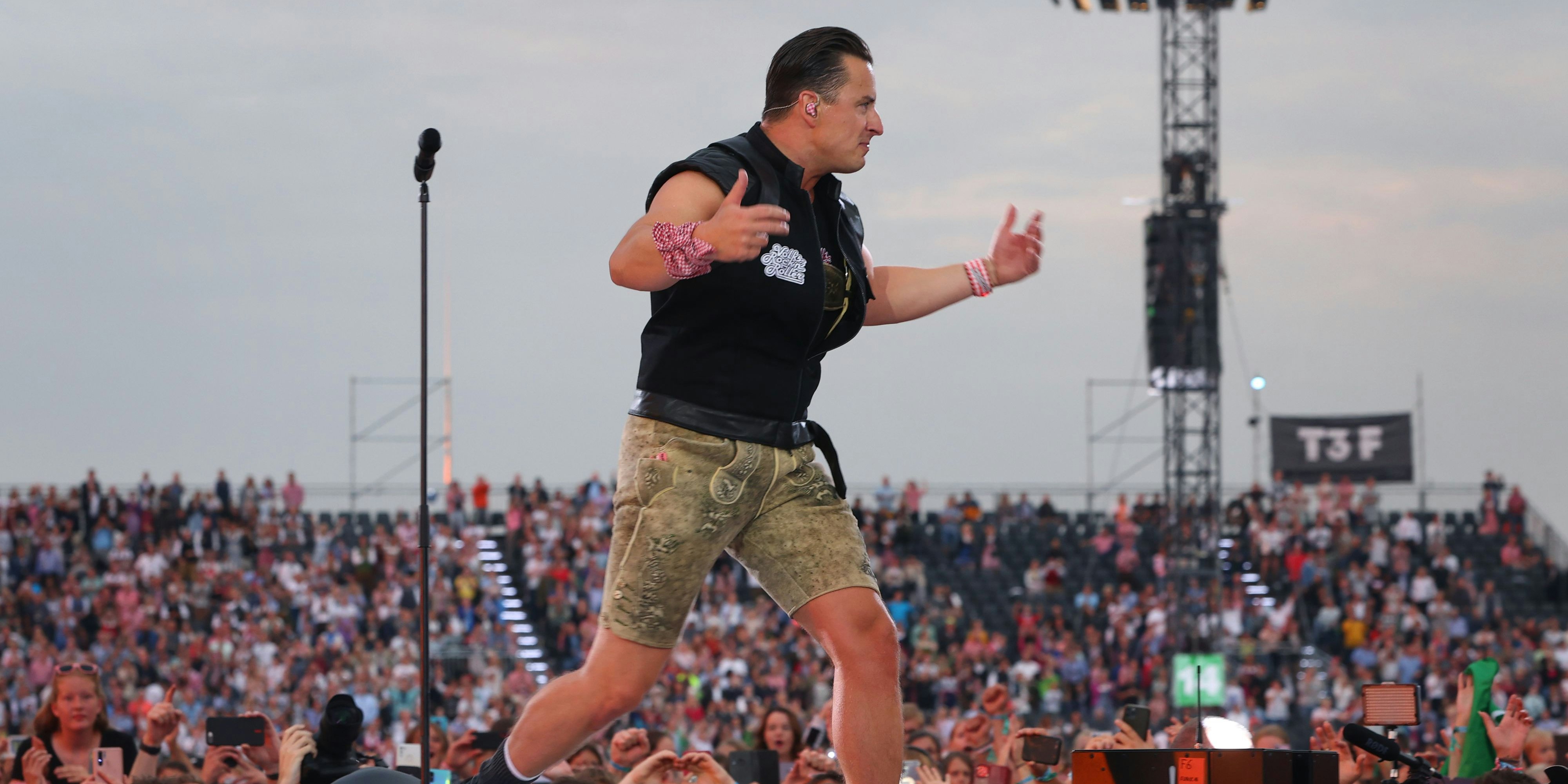 Schlagerstar Andreas Gabalier bei seinem Open-Air-Konzert in München