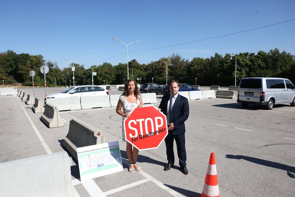 Mobilitätsstadträtin Ulli Sima (SPÖ) und Döblings Bezirksvorsteher Daniel Resch (ÖVP) einigten sich auf ein Maßnahmenpaket gegen wilde Fahrten am Kahlenberg.