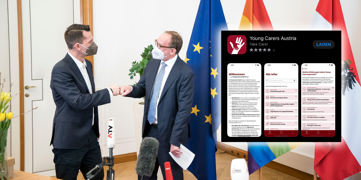 Staffelübergabe zur Halbzeit der App im März. Im Finish zählt sie 320 Downloads.